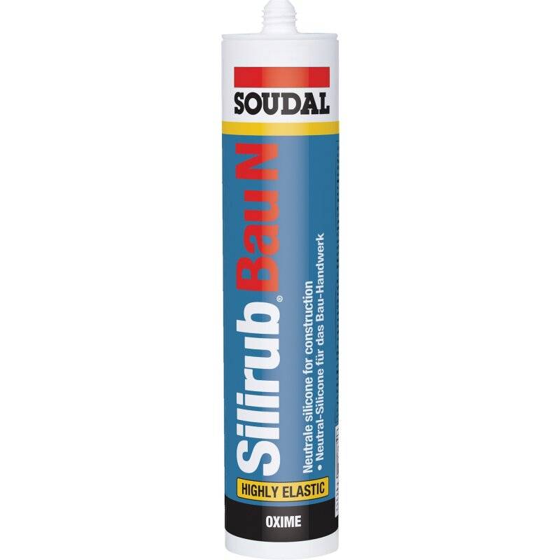 Silirub Bau N Bausilikon Neutralsilikon UV- und witterungsbeständig 300ml weiß von Soudal N.V.