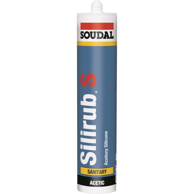 Silirub S Sanitärsilikon Fugendichtstoff essigvernetzend schimmelbeständig 300ml grau von Soudal N.V.