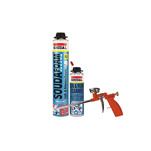 Soudafoam B2 Pistolenschaum als Set 1 Stück mit Schaumpistole compact + Reiniger von Soudal