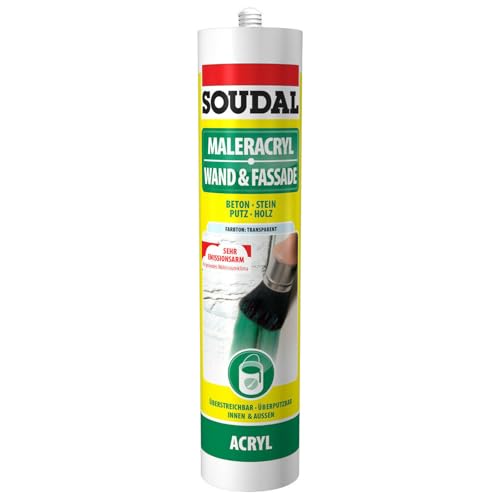Soudal 280 ml Kartusche Acryl Innen & Aussen, Weiß, MALERACRYL WAND & FASSADE von Soudal