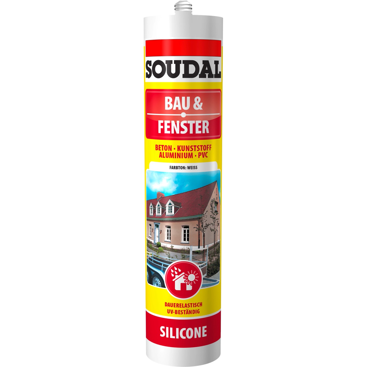 Soudal Bau & Fenster Silikon Weiß 300 ml von Soudal