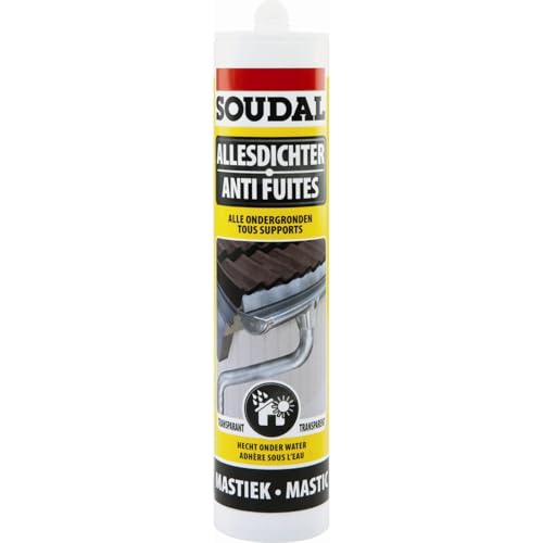 Soudal Dichtmasse Allesdichter 280 ml PE-Kartusche Synthetischer Kautschuk Durchsichtig Soudal Dichtmasse Allesdichter 280 ml PE-Kartusche Synthetischer Kautschuk Durchsichtig von Soudal