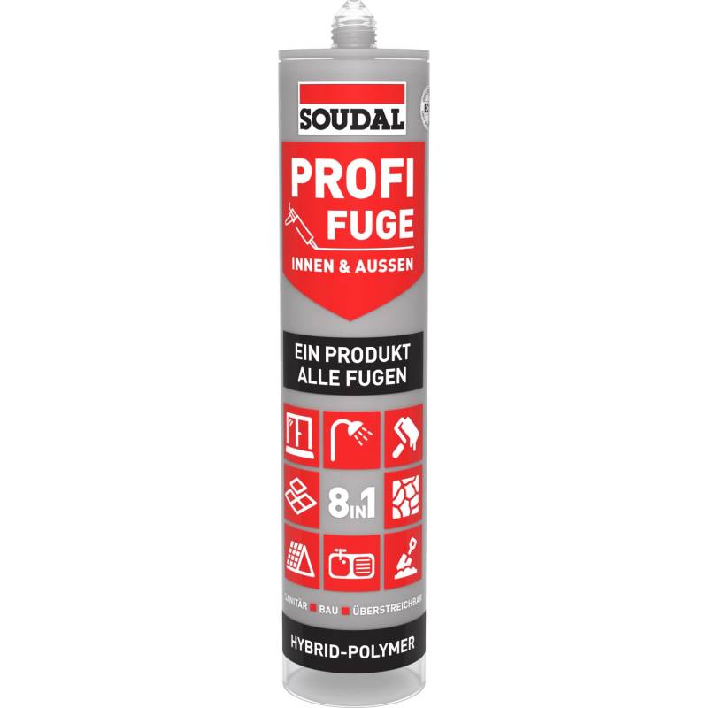 Soudal Dichtstoff Profi-Fuge 8-in-1 Dunkelgrau 280 ml von Soudal