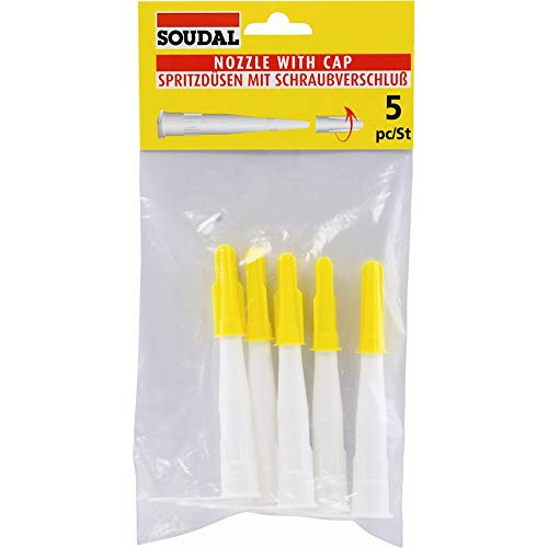 Soudal Düsen-Set, WiederverschlieÃŸbar für PE-kartuschen, 5 Stück von Soudal