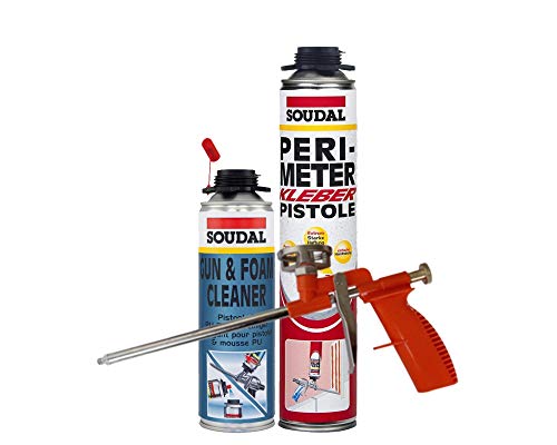 Soudal Kombi Set 1 x Perimeterkleber 750ml Dose + 1 x Soudal PU- Reiniger 500ml Dose + Schaumpistole Compact Soudal Kombi Set 1 x Perimeterkleber 750ml Dose + 1 x Soudal PU- Reiniger 500ml Dose + Schaumpistole Compact von Soudal