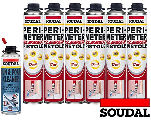 Soudal Kombi Set 6 x Perimeterkleber 750ml Dose + 1 x Soudal PU- Reiniger 500ml Dose Soudal Kombi Set 6 x Perimeterkleber 750ml Dose + 1 x Soudal PU- Reiniger 500ml Dose von Soudal