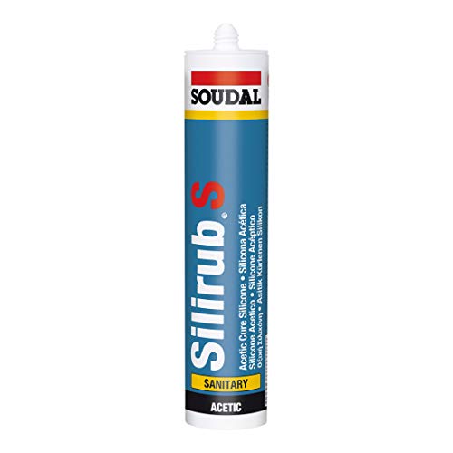 Soudal Silirub S 300ml Kartusche Sanitär- und Bau Silikon Dichtstoff Transparent dauerelastisch farbecht sehr gute Verarbeitung von Soudal