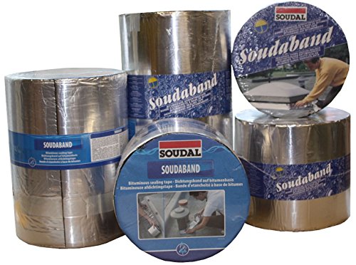 Soudal Soudaband Aludichtband Bitumenband Dachabdichtung 300mm x 10m -> alu, selbstklebend, wasserdicht von Soudal