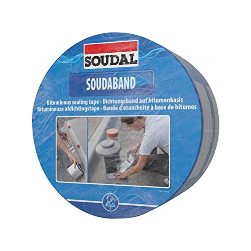 Soudal Soudaband Aludichtband Bitumenband Dachband 225mm x 10m -> alu, selbstklebend, wasserdicht von Soudal