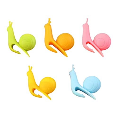 Silikon -Teebeutelhalter Mini Snail Teebeutelhalter Praktische Glasmarker -Kennungen 5pcs, Mini -Teebeutelhalter von SouiWuzi