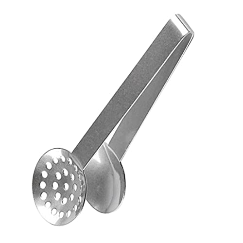 Teebeutel Squeezer Edelstahl Teebeutelzangen Zitrone Slicers Siebklammer mit langem Griff Silber, tägliche Notwendigkeiten von SouiWuzi