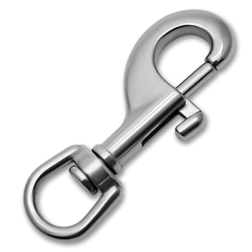 Soul-Cats 2 Stück Wirbelkarabiner Edelstahl V4 Bolzenkarabiner Karabiner Haken mit Drehgelenk von Soul-Cats