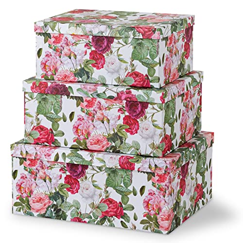 Soul & Lane Dekorative Kartonboxen mit Deckel für Heimdekoration – Rose Romance, 3 Stück: große Geschenkboxen, hübsche Aufbewahrungsboxen aus Karton, zum Organisieren, Erinnerungsboxen für Andenken Soul & Lane Dekorative Kartonboxen mit Deckel für Heimdekoration – Rose Romance, 3 Stück: große Geschenkboxen, hübsche Aufbewahrungsboxen aus Karton, zum Organisieren, Erinnerungsboxen für Andenken von Soul & Lane