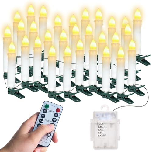 SoulBay LED Weihnachtskerzen, 30 Stück Weihnachtsbaumkerzen LED Kerzen mit Fernbedienung Timer, Outdoor Wasserdicht Weihnachtsbaum Lichterkette mit 9M Kable Flackernd für Innen Außen Weihnachtsdeko SoulBay LED Weihnachtskerzen, 30 Stück Weihnachtsbaumkerzen LED Kerzen mit Fernbedienung Timer, Outdoor Wasserdicht Weihnachtsbaum Lichterkette mit 9M Kable Flackernd für Innen Außen Weihnachtsdeko von SoulBay