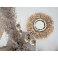 Bast Spiegel Raffia Boho-styl Deko von SoulScandiDesignLoft