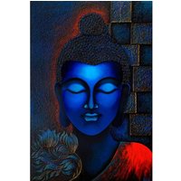 Buddha in Meditation Ölgemälde Handgemalt Auf Leinwand L | Ohne Rahmen von SoulSpaze