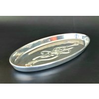 Vintage - Rosen Design Serviertablett Oval Form von SoulTreasureGoods