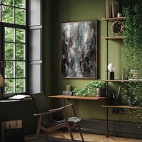 Abstrakte Kunst Mit Acryl - Dunkle Töne Abstract Art Poster Premium Ap3063 Wandbild Wandbilder von SoulWallDE
