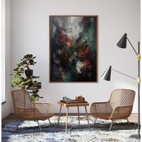Abstrakte Kunst Mit Acryl - Dunkle Töne Abstract Art Poster Premium Ap3065 Wandbild Wandbilder von SoulWallDE