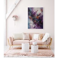 Abstrakte Kunst Mit Acryl - Violette Töne Abstract Art Poster Premium Ap3050 Wandbild Wandbilder von SoulWallDE