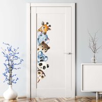 Türsticker Kinderzimmer Baby Giraffe Elefant Leopard Koala Panda Eule Sticker Tür Aufkleber Babyzimmer Türaufkleber Selbstklebend T109 von SoulWallDE