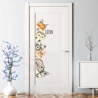Türsticker Kinderzimmer Baby Waldtiere Fuchs Eule Wolf Sticker Tür Aufkleber Babyzimmer Türaufkleber Selbstklebend T106 von SoulWallDE