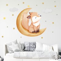 Wandtattoo Kinderzimmer Fuchs Auf Dem Mond Wandaufkleber Sticker Aufkleber Babyzimmer V254 Wandtattoo Kinderzimmer Fuchs Auf Dem Mond Wandaufkleber Sticker Aufkleber Babyzimmer V254 von SoulWallDE