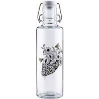 0,6L Soulbottle Glasflasche - No bees, no future von Soulbottles