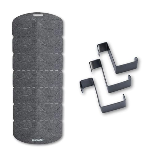 Soulbuddy Cap Organizer für 14 Caps & 3 Türhaken | Aufbewahrung für Schirmmützen | Hängeregal für Kappen | Hat Storage | Baseball Cap Halter Soulbuddy Cap Organizer für 14 Caps & 3 Türhaken | Aufbewahrung für Schirmmützen | Hängeregal für Kappen | Hat Storage | Baseball Cap Halter von Soulbuddy