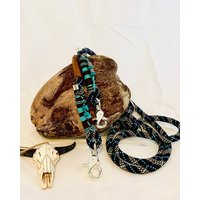 Tauleine, Blue/Dance, Paracord Ppm Seil Führungsleine Verstellbar Handmade von SouldogManufaktur