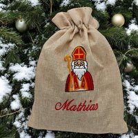 Personalisierter Nikolaussack Mit Bestickung - Motiv St. Nikolaus Röm.-Kath. Nikolaussackerl Personalisierter Nikolaussack Mit Bestickung - Motiv St. Nikolaus Röm.-Kath. Nikolaussackerl von SoulmateCaps