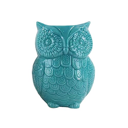 Soulnioi Küchenutensilienhalter Eule Utensilienhalter Dekoratives Keramik Kochgeschirr Topf & Organizer, Küche Keramik Dekor Geschenk Blau von soulnioi
