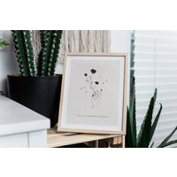 Boho Flower Print, Abundance Poster, Affirmation, Boho Wall Art, Witchy Positive Affirmation Law Of Attraction Poster von Soulterior