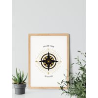 Follow Your Intuition Poster, Compass Spiritual Wall Art, Quote Law Of Attraction Trust Gut Follow Your Intuition Poster, Compass Spiritual Wall Art, Quote Law Of Attraction Trust Gut von Soulterior