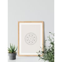 Om Symbol Poster, Mandala Meditation Yoga Spirituelle Heilige Geometrie Kunst, Chakra Poster von Soulterior