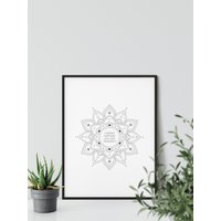 Positive Affirmation Poster, Mandala Wandkunst, Mantra Yoga Selbstliebe Affirmation, Motivation Poster von Soulterior