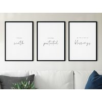 Poster Set Of 3 Prints, Positive Affirmations Wall Art, Black White Scripture Mindset, Minimal Print, Self Love Poster Set Of 3 Prints, Positive Affirmations Wall Art, Black White Scripture Mindset, Minimal Print, Self Love von Soulterior