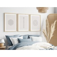 Yoga Poster Set, Set Of 3, Yoga Wall Art, Om Symbol Poster, Mandala Flower Life Chakra Zen Art Yoga Poster Set, Set Of 3, Yoga Wall Art, Om Symbol Poster, Mandala Flower Life Chakra Zen Art von Soulterior