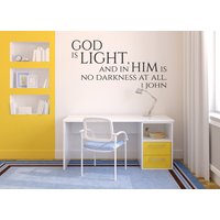 Vinyl-Aufkleber | 1 Johannes 15 "Gott Ist Licht, Und in Ihm Überhaupt Keine Finsternis." von SoundSayings