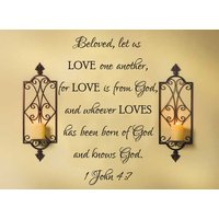 Vinyl-Aufkleber | 1 Johannes 47 "Geliebte, Lasst Uns Einander Lieben, Denn Die Liebe Ist Von Gott, Und Wer Liebt, Gott Geboren Kennt Gott." Vinyl-Aufkleber | 1 Johannes 47 "Geliebte, Lasst Uns Einander Lieben, Denn Die Liebe Ist Von Gott, Und Wer Liebt, Gott Geboren Kennt Gott." von SoundSayings
