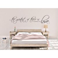Vinyl-Aufkleber | 1 Korinther 13, 13 "Die Größte Von Diesen Ist Die Liebe" Liebe, Romantik, Verlobung, Hochzeit, Jahrestag, Valentinstag Dekor Vinyl-Aufkleber | 1 Korinther 13, 13 "Die Größte Von Diesen Ist Die Liebe" Liebe, Romantik, Verlobung, Hochzeit, Jahrestag, Valentinstag Dekor von SoundSayings