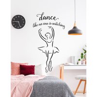 Vinyl-Wand-Kunst-Aufkleber | "Tanzen, Wie Niemand Zuschaut" Tanzen Studio-Dekor - Ballett-Dekor Ballerina Boden Tänzerin En Pointe Vinyl-Wand-Kunst-Aufkleber | "Tanzen, Wie Niemand Zuschaut" Tanzen Studio-Dekor - Ballett-Dekor Ballerina Boden Tänzerin En Pointe von SoundSayings