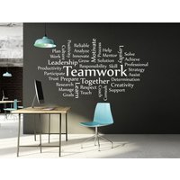 Vinyl-Wand-Kunst-Aufkleber | Teamarbeit Arbeitsplatz Word Cluster Cloud Business Work Office Lager Unternehmen Motivierende Inspirierende Dekor Vinyl-Wand-Kunst-Aufkleber | Teamarbeit Arbeitsplatz Word Cluster Cloud Business Work Office Lager Unternehmen Motivierende Inspirierende Dekor von SoundSayings