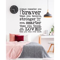 Vinyl Wandtattoo Kunst | "Immer Daran Denken, Sie Sind Mutiger..." Winnie-The-Pooh Klassenzimmer Kinder Vorschule Kindergarten Schule Klasse Dekor Vinyl Wandtattoo Kunst | "Immer Daran Denken, Sie Sind Mutiger..." Winnie-The-Pooh Klassenzimmer Kinder Vorschule Kindergarten Schule Klasse Dekor von SoundSayings