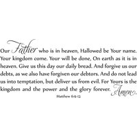 Wandtattoo Aus Vinyl | Matthäus 6, 9-13 Das Gebet Des Herrn "Unser Vater, Der Im Himmel Ist, Soll Dein Name Sein. Euer Königreich Kommt..." Wandtattoo Aus Vinyl | Matthäus 6, 9-13 Das Gebet Des Herrn "Unser Vater, Der Im Himmel Ist, Soll Dein Name Sein. Euer Königreich Kommt..." von SoundSayings