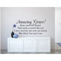 Wandtattoo Kunst | "Amazing Grace Wie Süß Der Klang Rettete, Die Ein Armes Wesen Wie Mich Ich War Verloren, Aber Jetzt Bin Ich Gefunden..."| John Wandtattoo Kunst | "Amazing Grace Wie Süß Der Klang Rettete, Die Ein Armes Wesen Wie Mich Ich War Verloren, Aber Jetzt Bin Ich Gefunden..."| John von SoundSayings