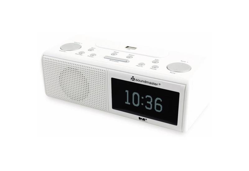 Soundmaster Funk-Radiowecker SOUNDMASTER Radiowecker UR8350WE, DAB+, weiß von Soundmaster