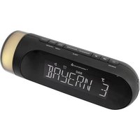 Soundmaster UR6600SW Radiowecker DAB+, UKW USB Akku-Ladefunktion, Stimmungslicht, Weckfunktion Schwa von Soundmaster