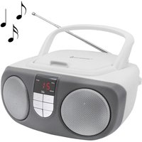 soundmaster SCD1400WE Tragbarer CD-Player silber, weiß von Soundmaster