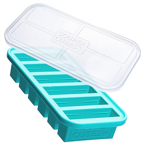 vacbird Souper Cubes 1/2-Cup Freezing Tray with lid, Makes 6 Perfect 1/2 Cup portions, Freeze Pesto, Salsa, or Sauce von Souper Cubes